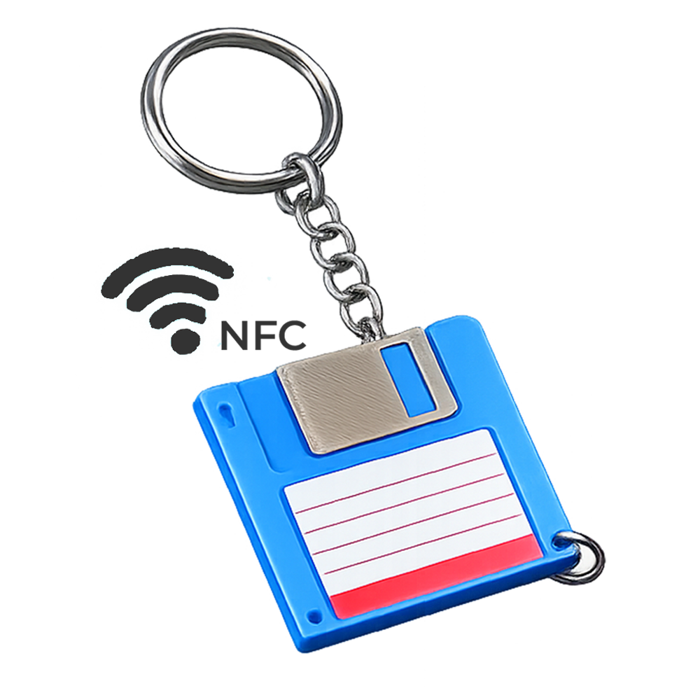 Floppy disk NFC keychain