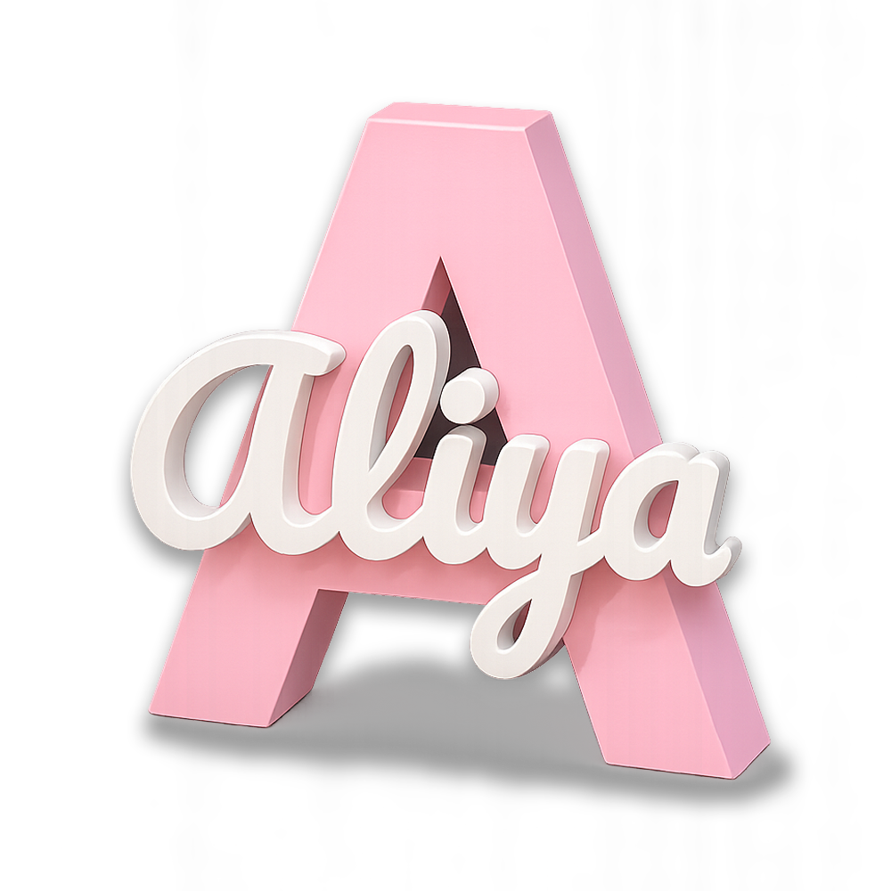 Personalized 3D printed name sign