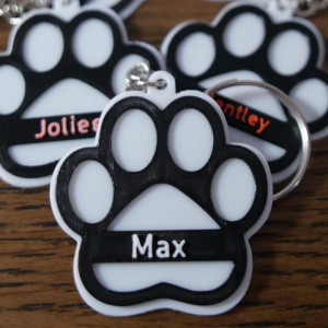 Customisable Animal Paw Keychain