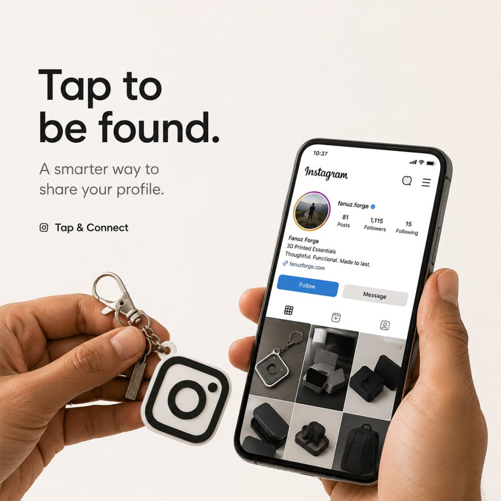 Instagram NFC Keychain | Tap-to-Open Profile Tag