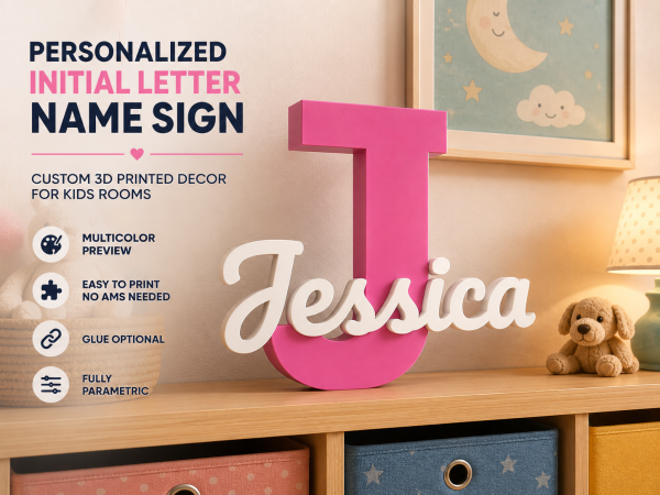 Personalized Initial & Name Sign