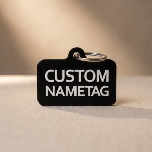 Custom Name Tag Keychain - Classic Text Key Tag