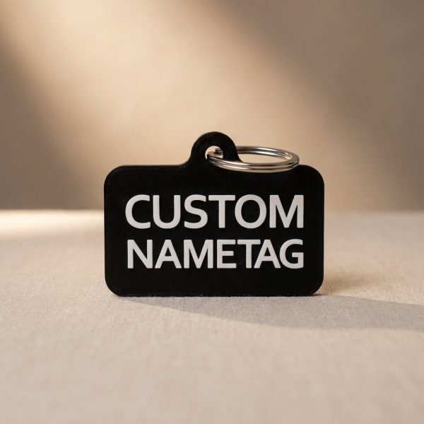 Custom Name Tag Keychain - Classic Text Key Tag