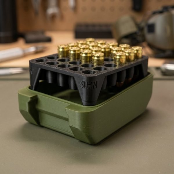 9mm BoxLoc Ammo Storage Box for 50+ Rounds - Compact Lock Case