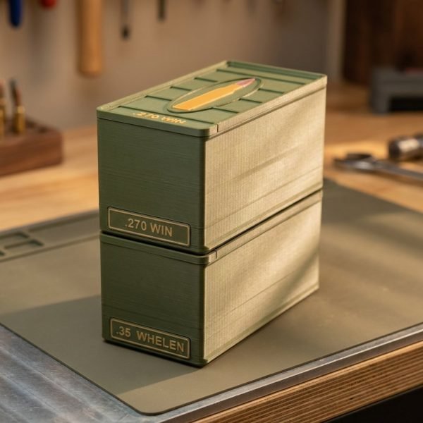 .270 Win Slider Ammo Storage Box for 50 Rounds - Stackable Ammo Case