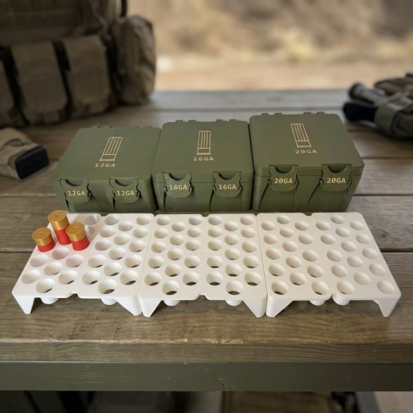 12/16/20 Gauge BoxLoc Shotgun Shell Storage Box for 30 Rounds - Modular Lock Case