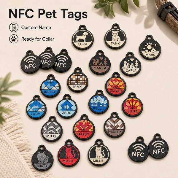 NFC Pet Tag | Custom Pet Name and Contact Link